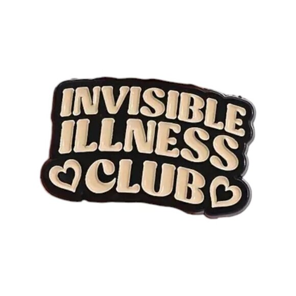 ⭐️ 3 for $15 ⭐️ Invisible Illness Club Enamel Pinback - Picture 2 of 3